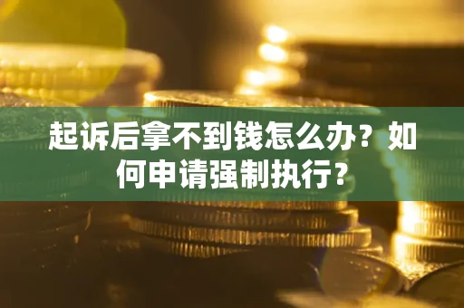 济南起诉后拿不到钱怎么办？如何申请强制执行？