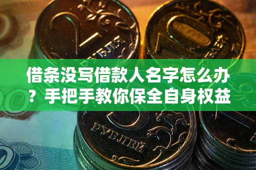 济南借条没写借款人名字怎么办？手把手教你保全自身权益