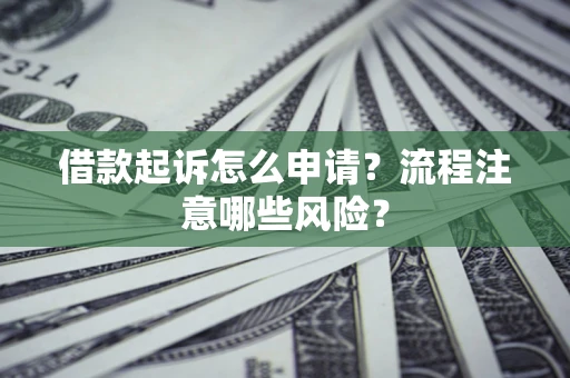 济南借款起诉怎么申请？流程注意哪些风险？