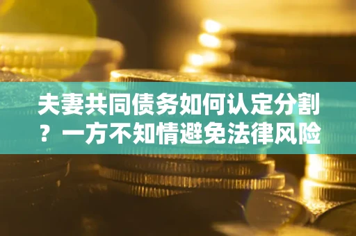 济南夫妻共同债务如何认定分割？一方不知情避免法律风险必看！